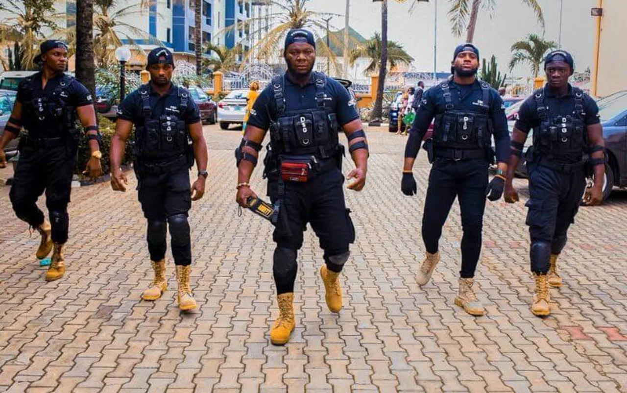 Professional security personnel on duty